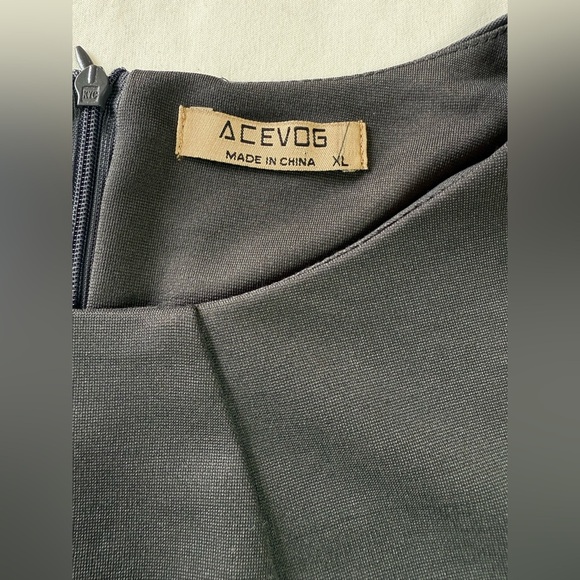ACEVOG Gray Sleeveless Sheath Dress size XL - Picture 10 of 16